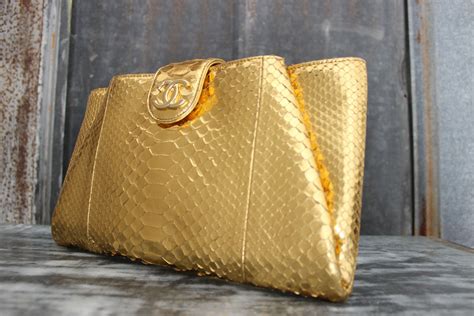 python chanel purse|chanel python clutch bag.